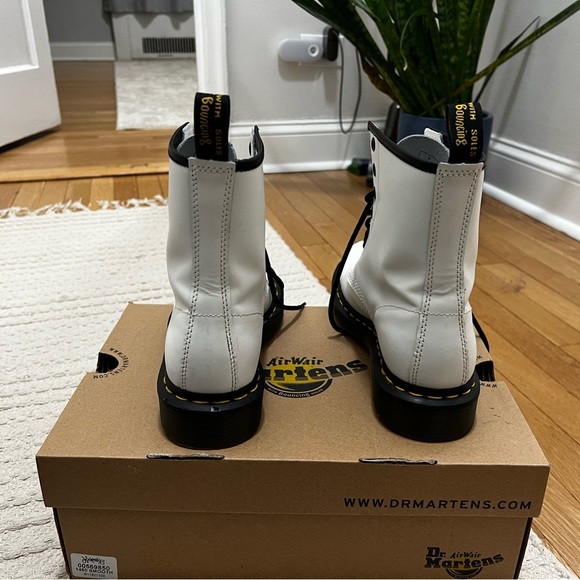 Dr. Martens White Leather Boots - Picture 2 of 4